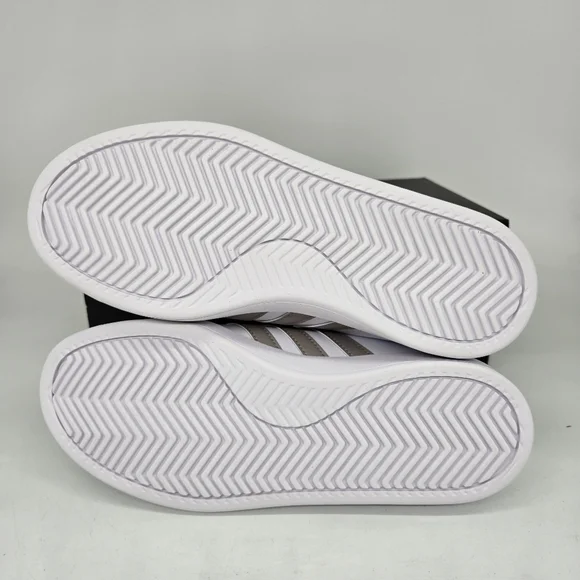 adidas Womwn's Grand Court White Platinum Metallic Tennis Shoes GW9215 Size 6.5 - Picture 7 of 8